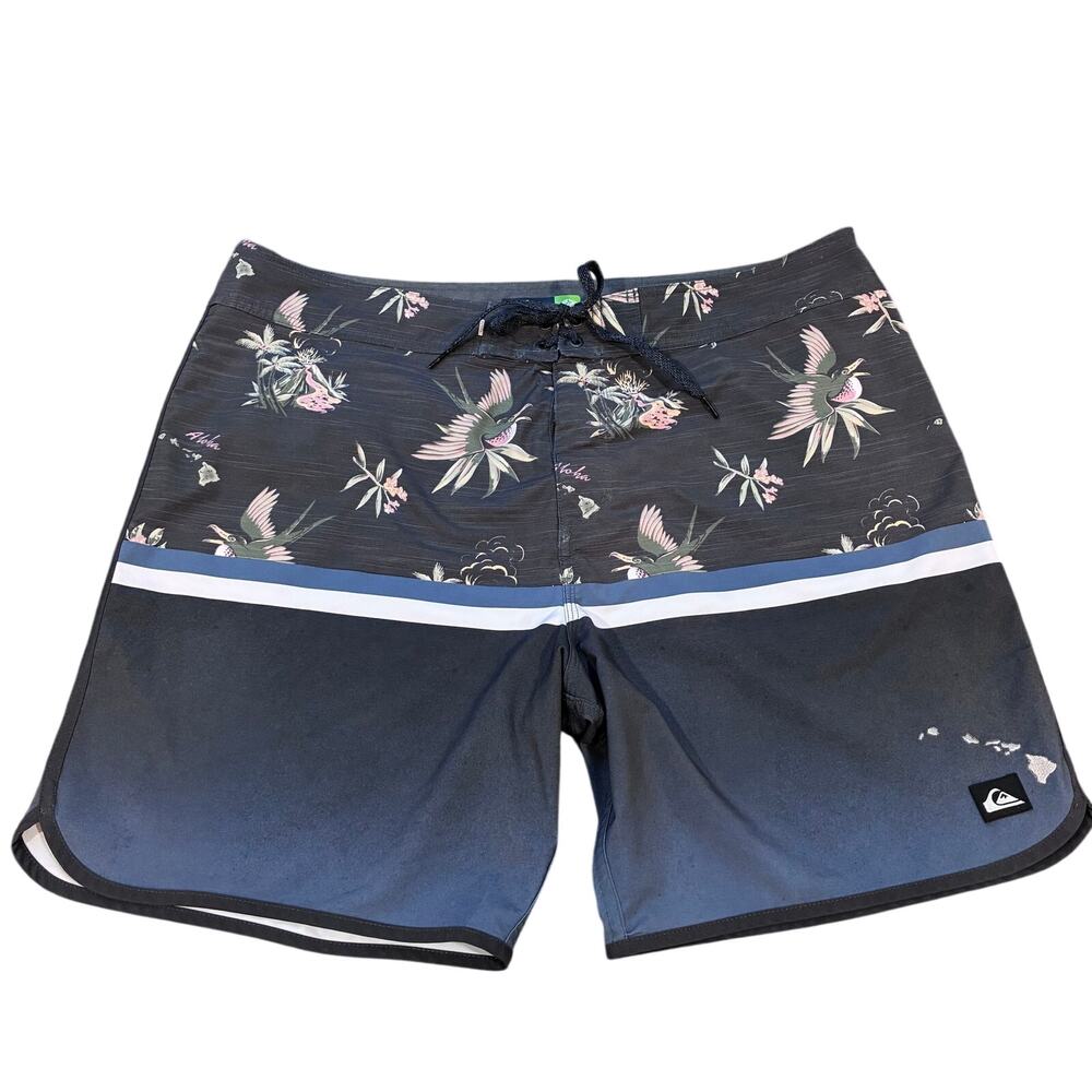 Quiksilver Surfstick Division Scallop 19" Board Shorts Swim Trunks 40 - Picture 3 of 9